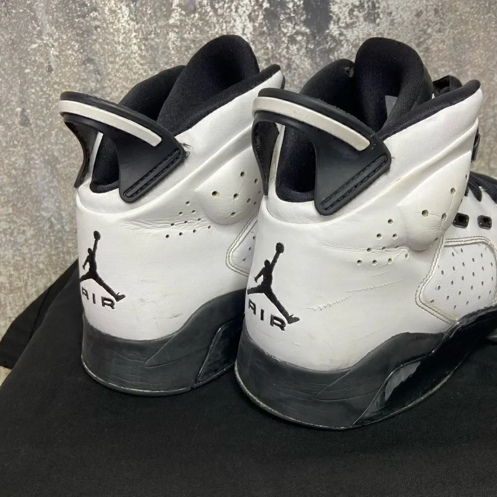 Nike Air Jordan 6 Motorsports White Black Sneakers  Size 12